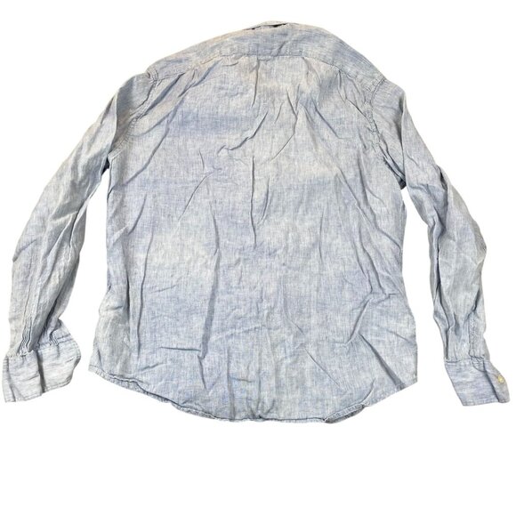 J.Crew Mens Shirt Large Slim Fit Long Sleeve Button Down Casual Lightweight Blue - Picture 2 of 8